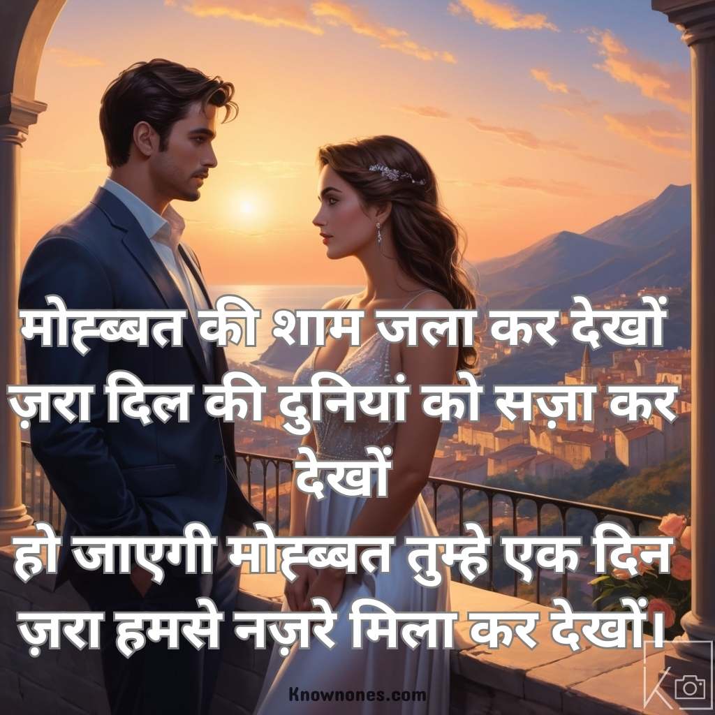 Shayari - Pyar - man and woman in love beautiful woman