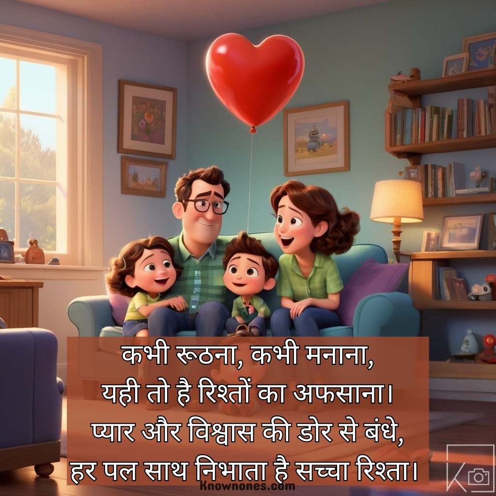 Shayari - Rishte - pixar family sitting on sofa