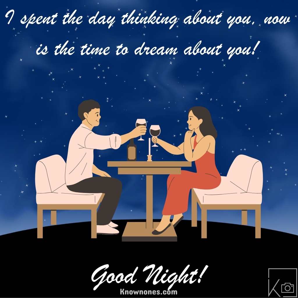 Good Night Images couple having dinner under night sky