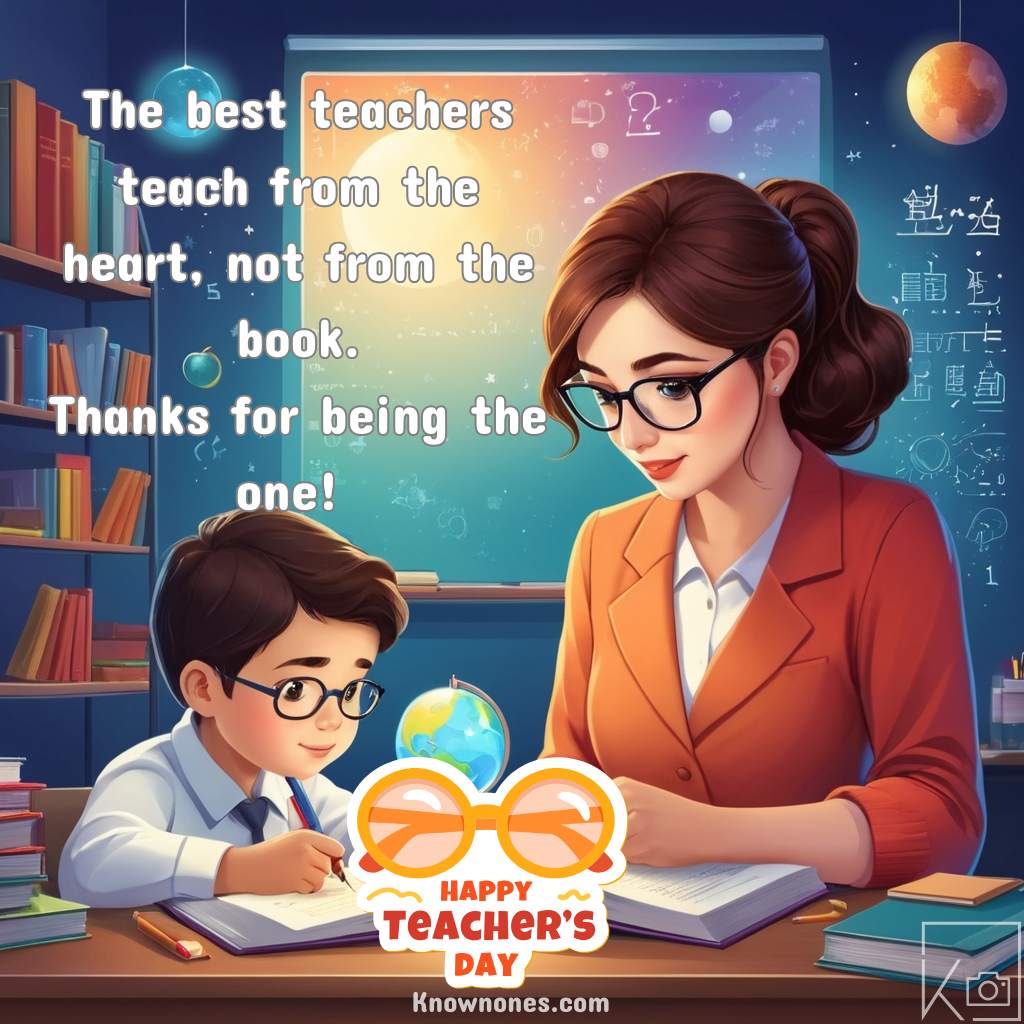 Teachers' day quotes and images - teacher and student