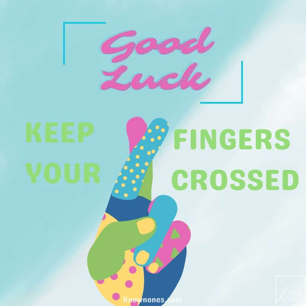 Good Luck Images - fingers crossed illustration