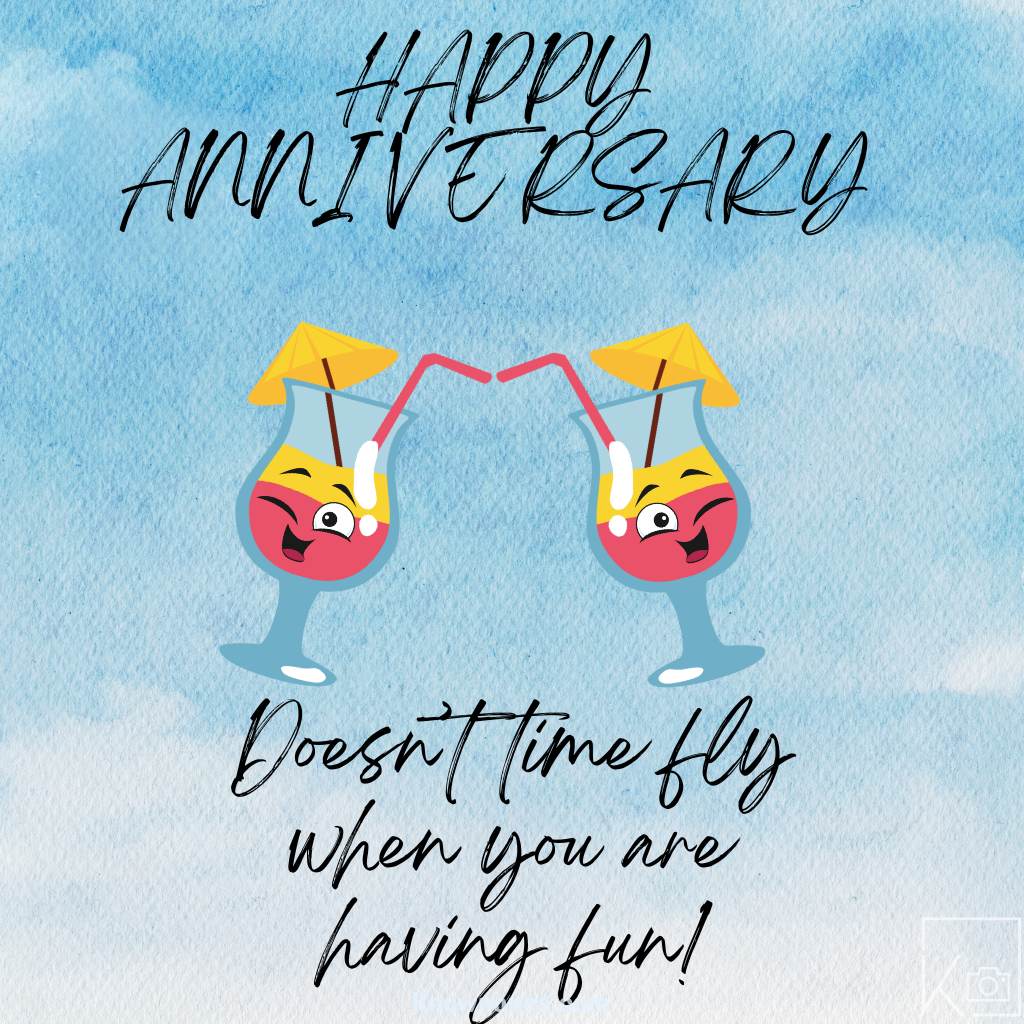 Happy Anniversary - wishes and images - mocktail glass